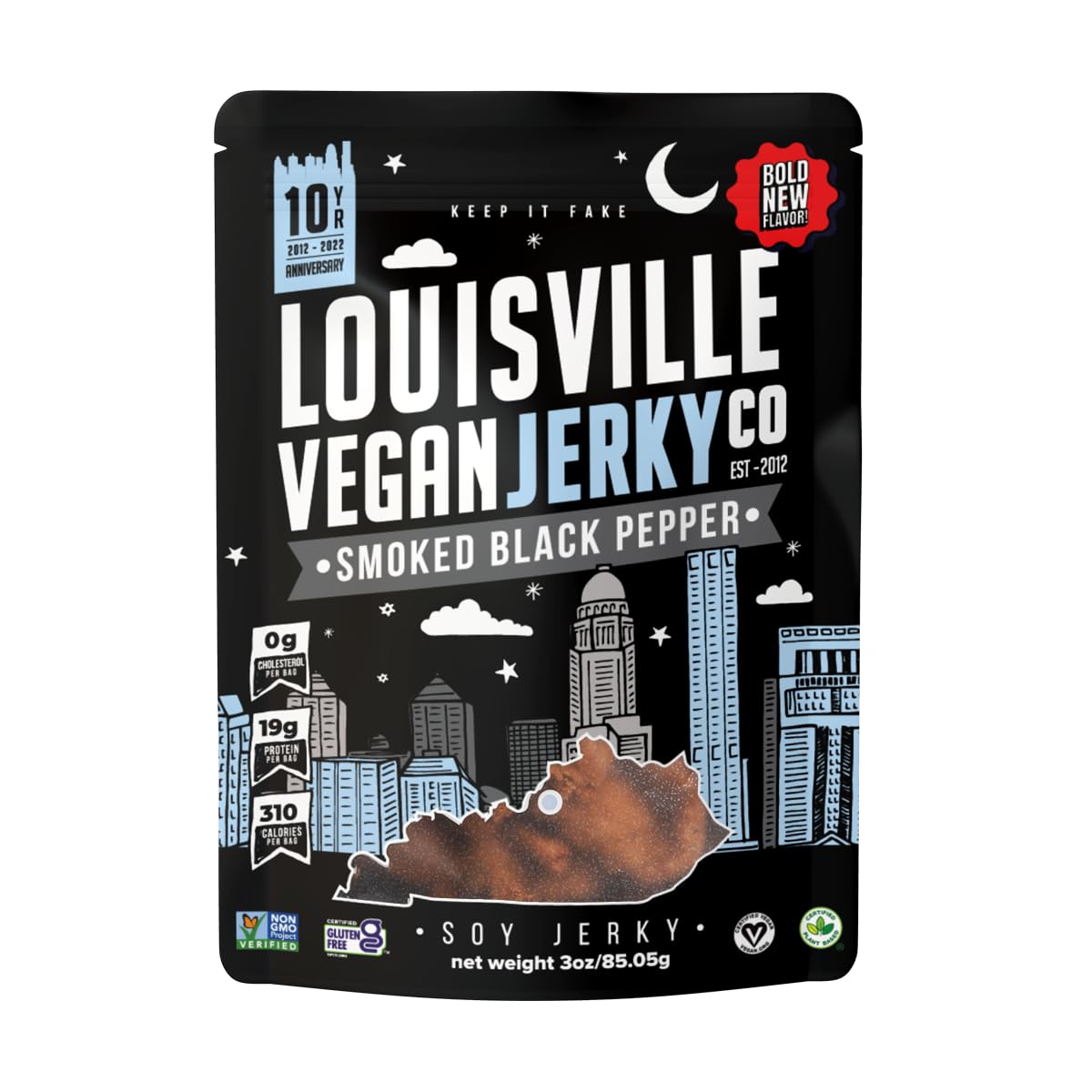 Louisville Vegan Jerky - Smoked Black Pepper